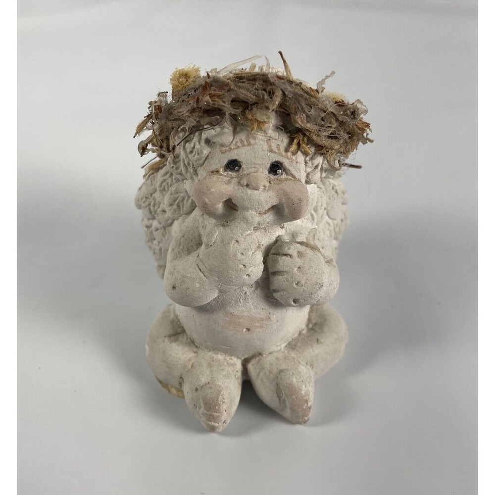 Angel Cherub Thinking with Finger on His Mouth Vintage Dreamsicles